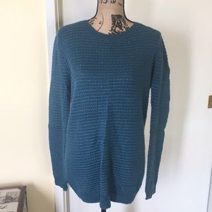 Oversized Turquoise Sweater with Sparkle Detail